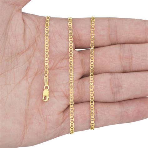 solid 14k gold gucci-link chain necklace|gucci marina link chain.